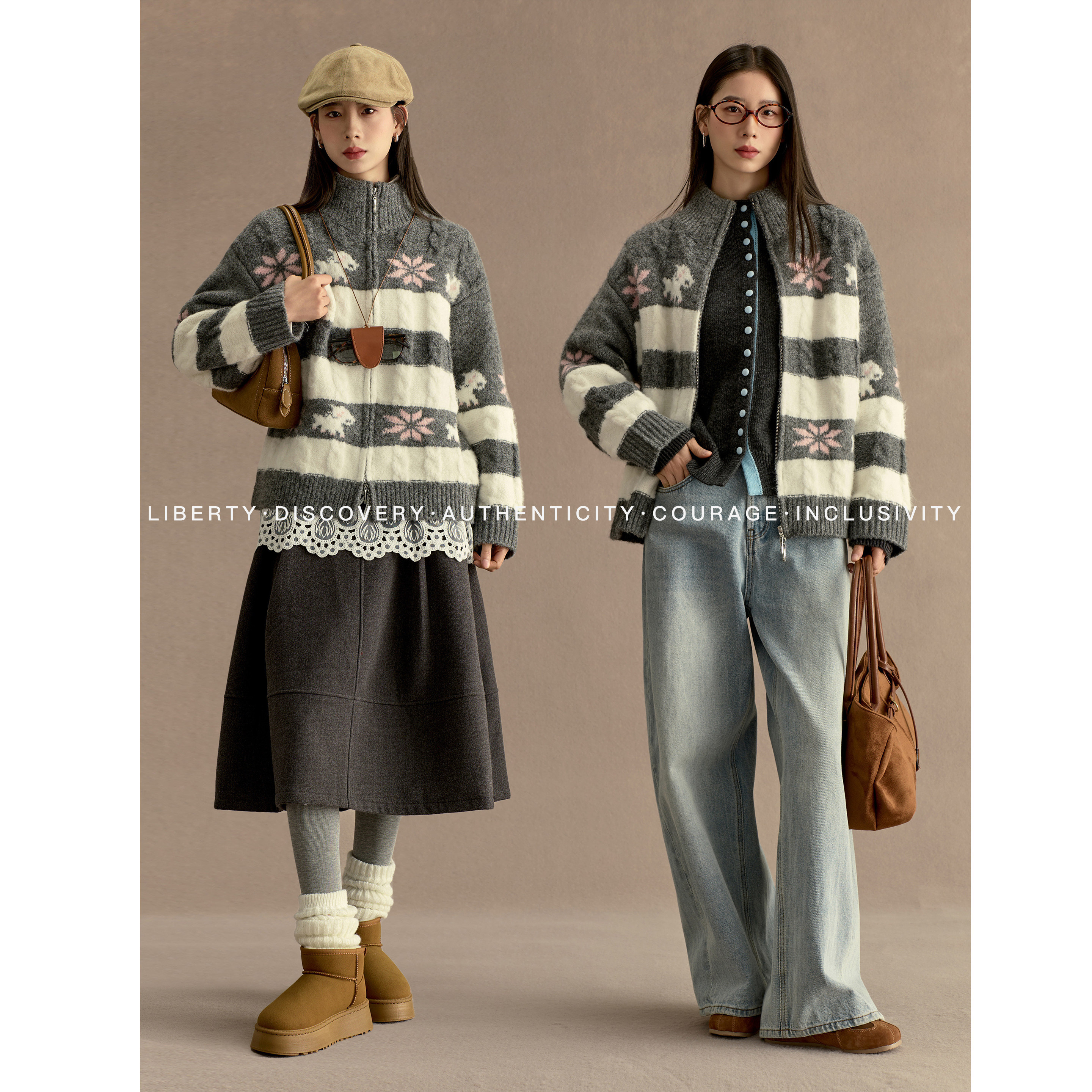 SWAP SENSE雪境絮语· 冰岛毛衣费尔岛复古外套雪花针织毛衣冬