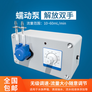 蠕动泵食品级硅胶管小型实验室泵定量灌可调家用水泵恒流泵循环泵
