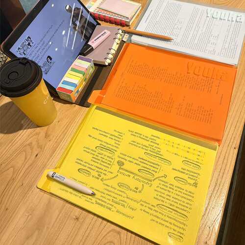 【考研好物】文件夹a4资料夹学生专用透明文件袋资料试卷防水收纳