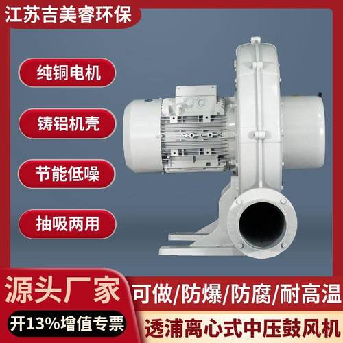CX-125A透浦式中压风机2.2KW高温气体输送锅炉助燃调频中压鼓风机