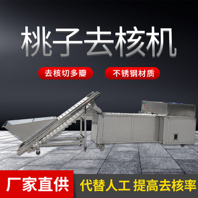 万顷隆桃子去核机桃子去核切瓣机 商用大型小型桃子去核机