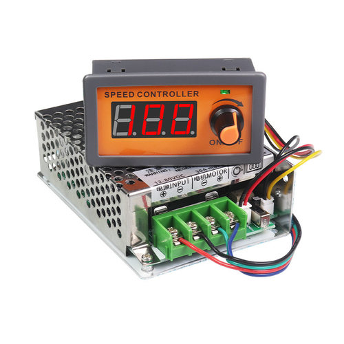 数显PWM直流电机调速器12V-80V30A大功率控制器缓启缓停调光开关