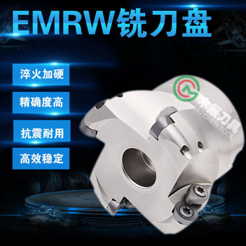 EMRW圆鼻面铣刀盘CNC数控加硬刀盘圆弧球面铣开粗6R系列装RP刀片