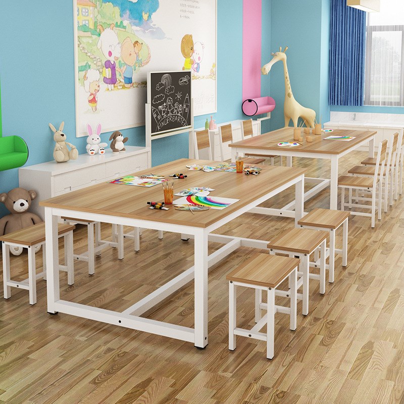 学校课桌椅小学生儿童培训桌辅导培训班绘画桌美术桌画室机构桌椅