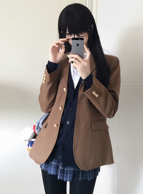 花千猪原创 圣研高西装 学院风jk制服三粒扣多色西服百搭外套