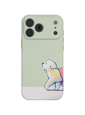 可爱小狗适用苹果17手机壳菲林二合一nova13华为p80mate70小米15油画风opporen14vivo荣耀300iPhone16套磨砂