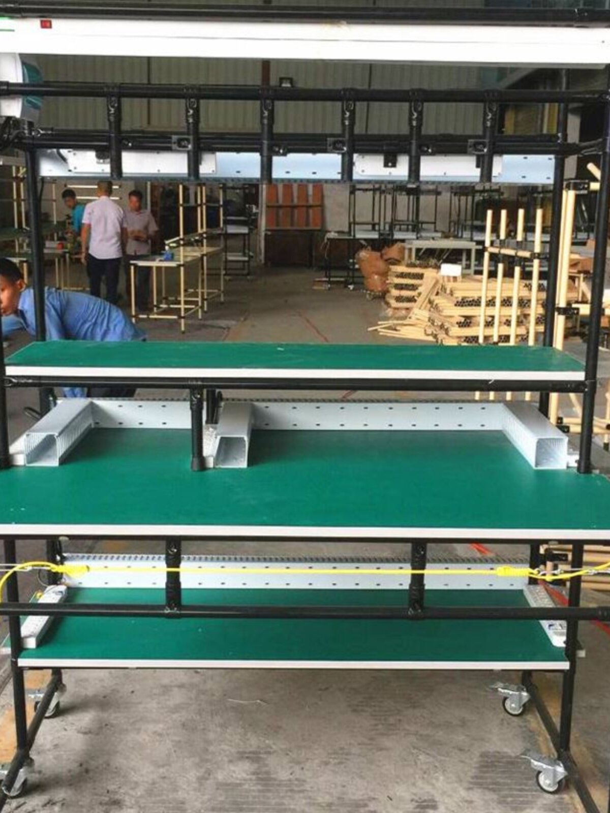 新品新品电商打包台快递包t装台仓库操作台线棒m防静电精益管工作