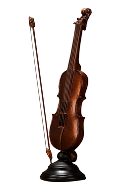 创意复古树脂小提琴模o型摆件软装饰品摆橱窗摄影道具会所酒吧摆