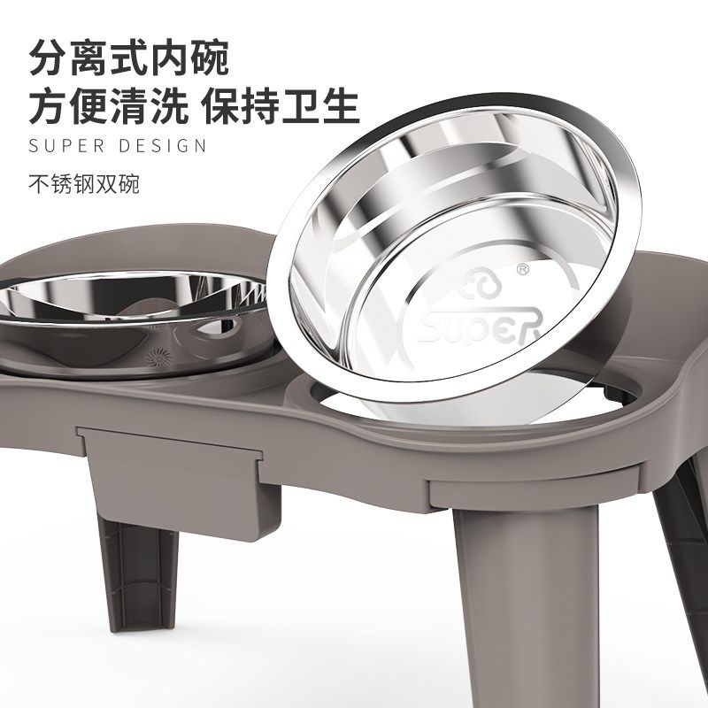 休普狗食盆双碗猫碗p狗盆狗碗猫饭盆宠物盆狗狗饭碗保护颈椎高,宠物/宠物食品及用品,猫狗碗/慢食碗,淘宝优惠券,粉丝福利购,淘宝优惠卷