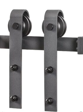 DIYHD 5FeT-10FT Rustic Black Classic Sliding Barn Door Hardw