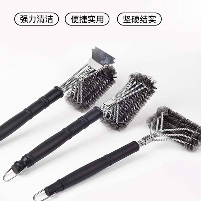 烧烤网不锈钢丝刷子铁丝u刷子洗烧烤架烧烤炉钢刷烧烤清洁刷