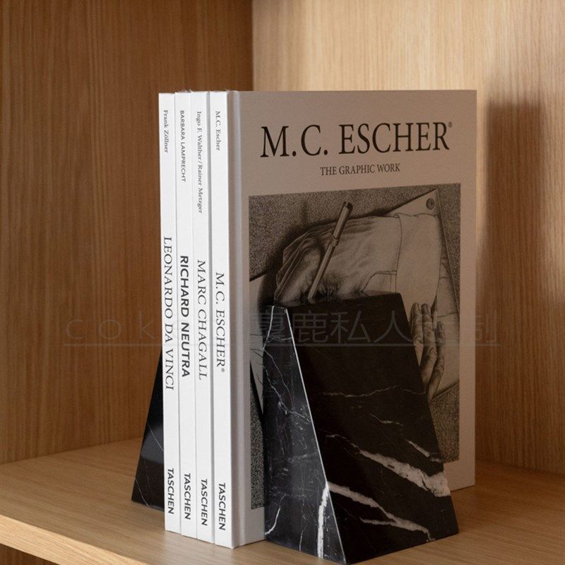 天然大理石玉石书架书立创意高级感办公K室桌面书挡设计师软装摆,文具电教/文化用品/商务用品,书立,淘宝优惠券,粉丝福利购,淘宝优惠卷