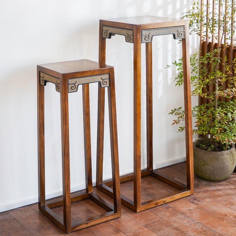 汉韵堂实木花架摆件客厅茶室置物架木质盆栽底座室内展示架花架子