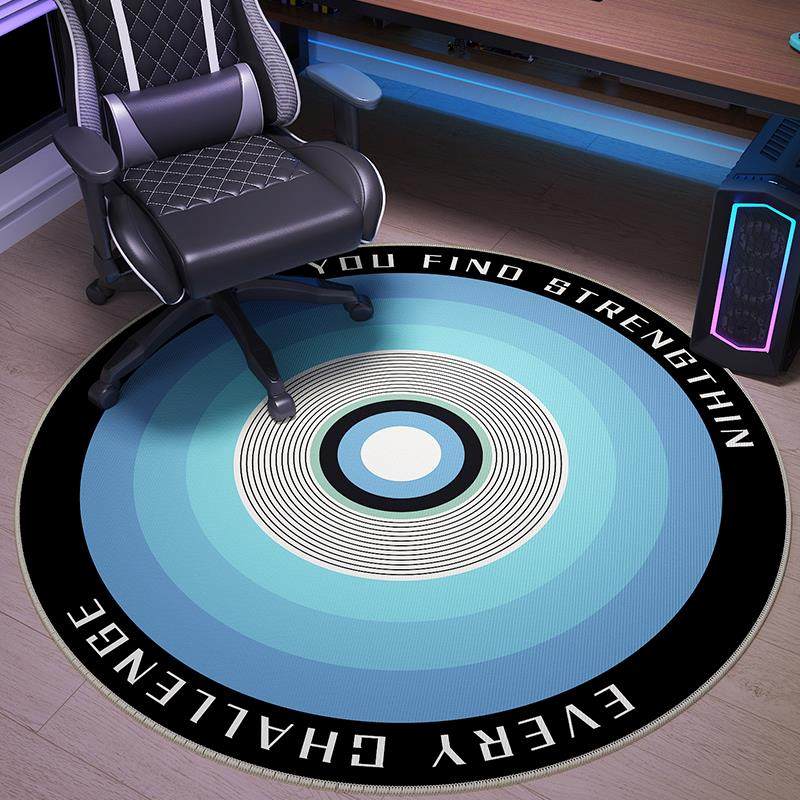 圆形电竞椅子地垫隔音耐磨防滑卧室布置房间客厅地毯转椅凳子书桌