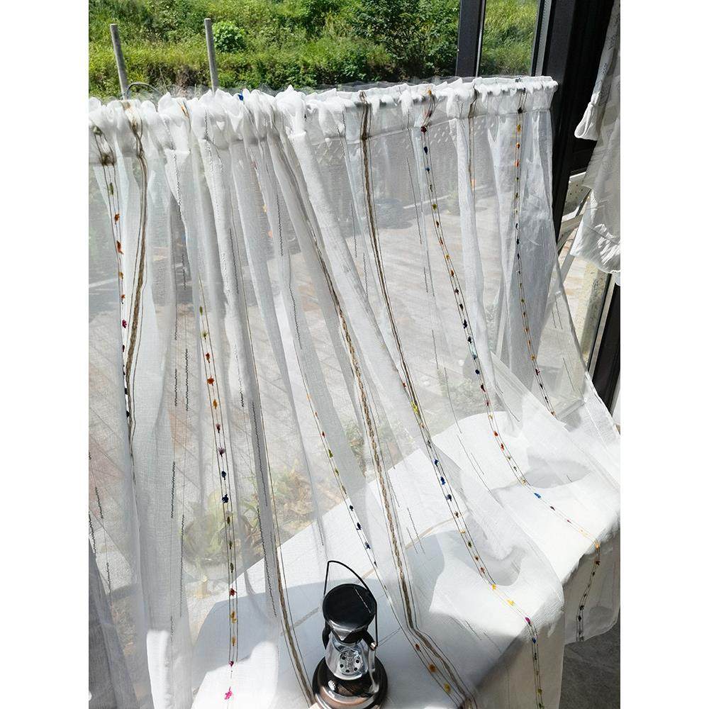 竖条纹彩色纱帘门帘挂帘装饰帘隔断帘遮挡帘穿杆免打孔短门帘定制,居家布艺,成品窗帘,淘宝优惠券,粉丝福利购,淘宝优惠卷