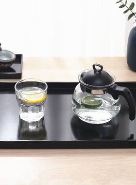 北欧现代商用长方形密胺茶盘酒店客厅水杯茶杯塑料收纳托盘