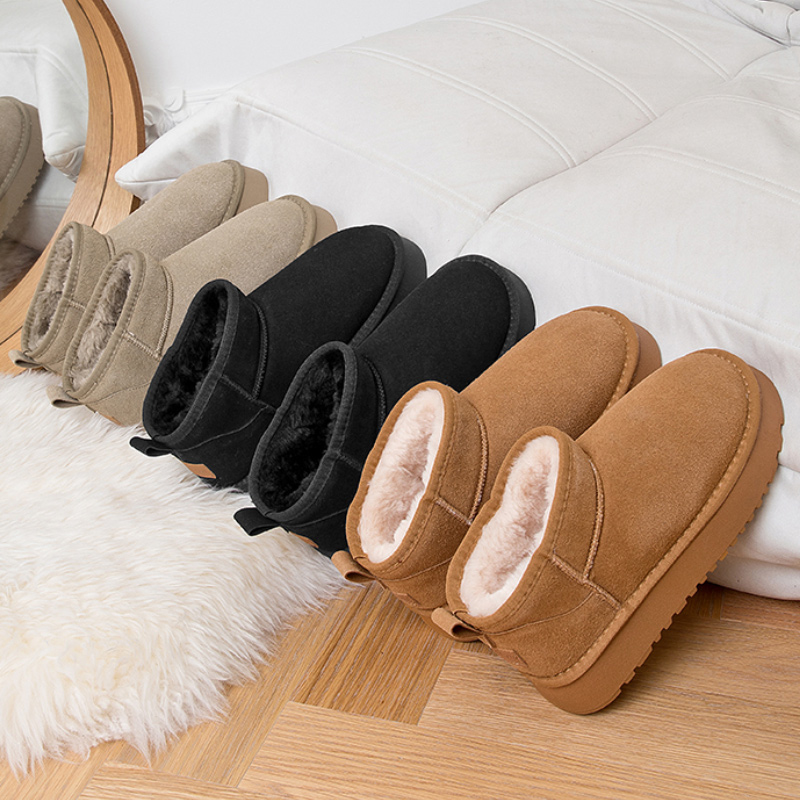 桑坡加绒加厚防滑厚底保暖雪地靴