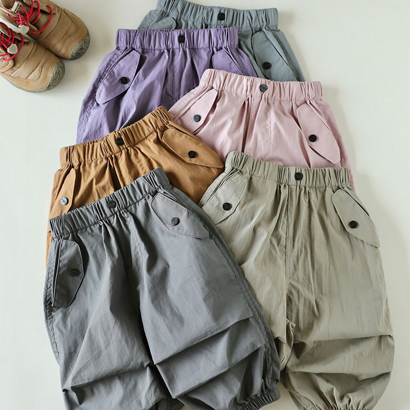 Babystormi儿童速干裤户外防晒防蚊运动宽松初秋裤子宝宝薄款男女