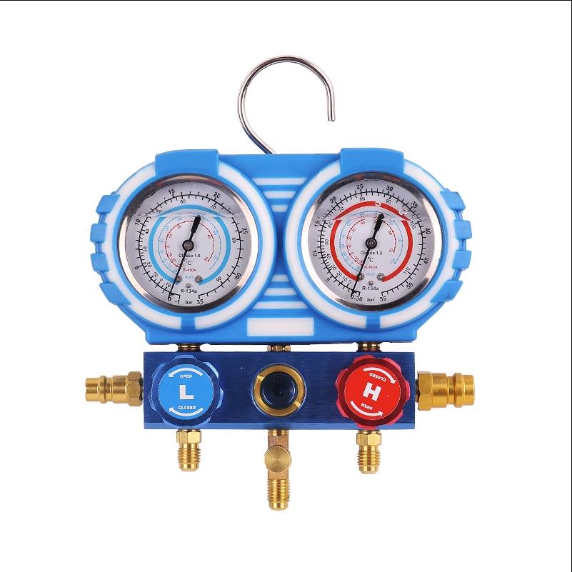 通用空调表加氟表双表加氟表R22 R134A 冷媒精准双表阀工具压力表