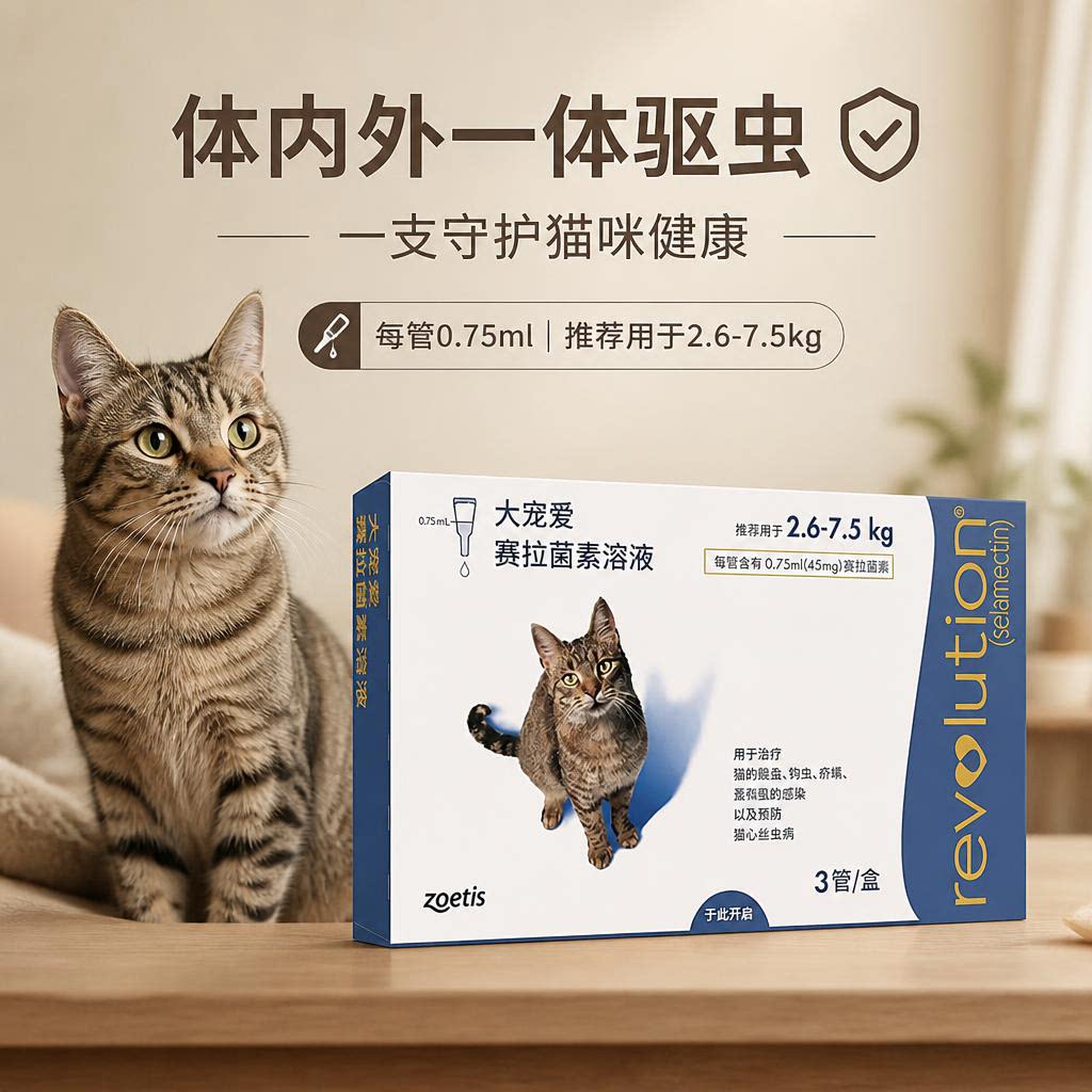 大宠爱猫用体内外驱虫滴剂
