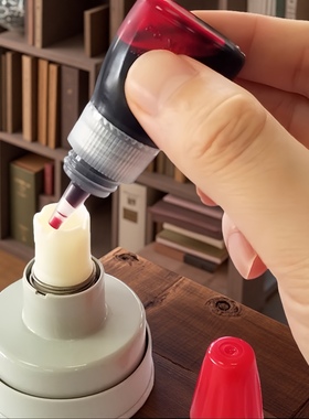 日本shachihata旗牌xstamper原子印油10ml/支电子印章渗透印章万次印章专用补充墨水cs-10n印油6色原子印油