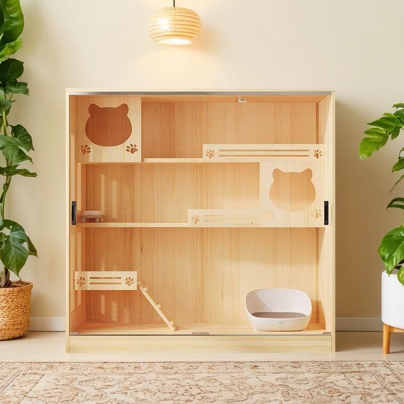 猫咪别墅家用宠物柜室内窝城堡豪A华笼猫舍推拉玻璃门节约空间全,宠物/宠物食品及用品,猫窝/屋/帐篷/沙发,淘宝优惠券,粉丝福利购,淘宝优惠卷