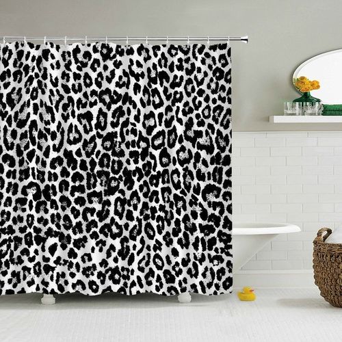 Modern Leopard Shower Curtayin 3d Bathroom Curtain With Hook