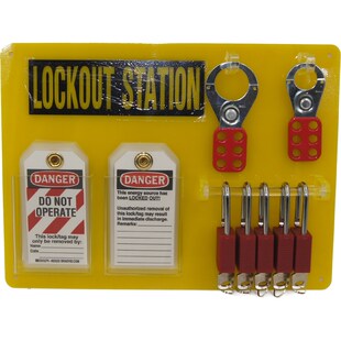 贝迪5锁挂板停工工作p锁具站/挂牌上锁能源锁定挂锁板50989