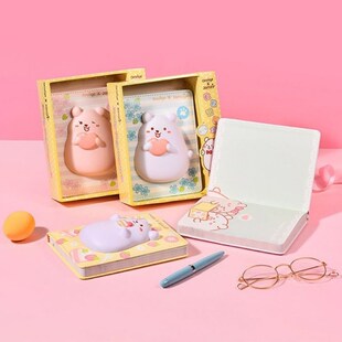 Squeeze Toy Dexcompression Student Bear Notebook Pla Cute