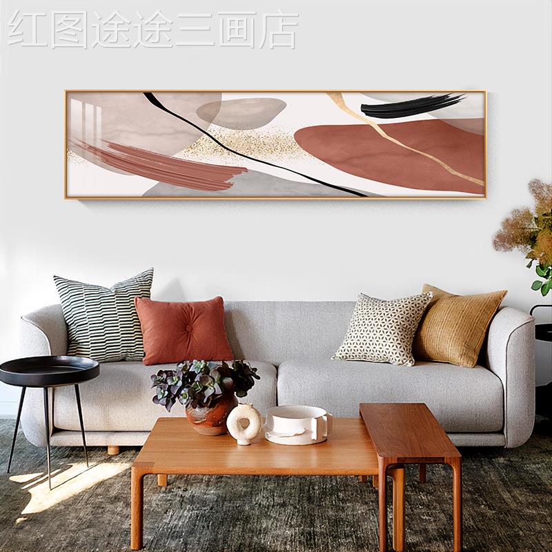 网红约现代卧床头挂画房间术壁画北欧风简艺室象装饰画抽客厅墙画图片