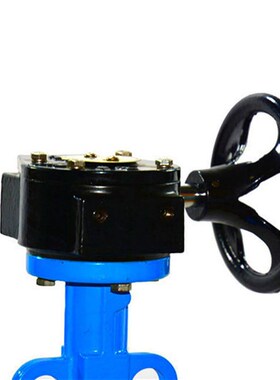 涡轮对夹式蝶阀 D371X-16 铸铁涡轮蝶阀 DHN50 65 80 100 150