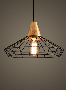 ONE Head Modern Blapck/White e27 Lamp Creative Wooden+Iron C