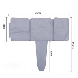 qEdging Cobbled Stone 30Pcs DIY Fence Effect Plastic Garden