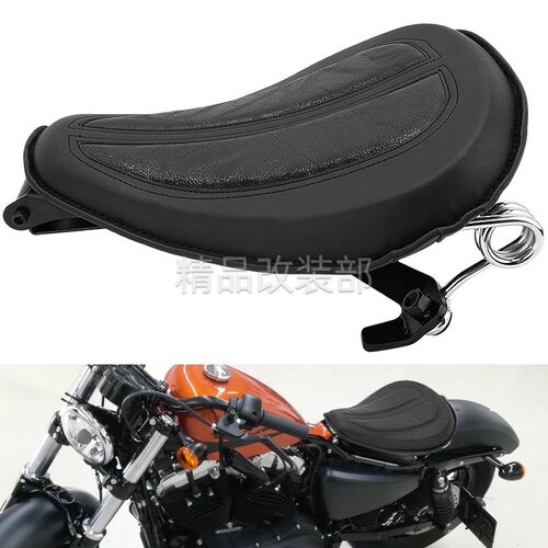 适用于哈雷 XL883l/1200 X48 72戴娜 04-16年改装弹簧皮座坐垫总