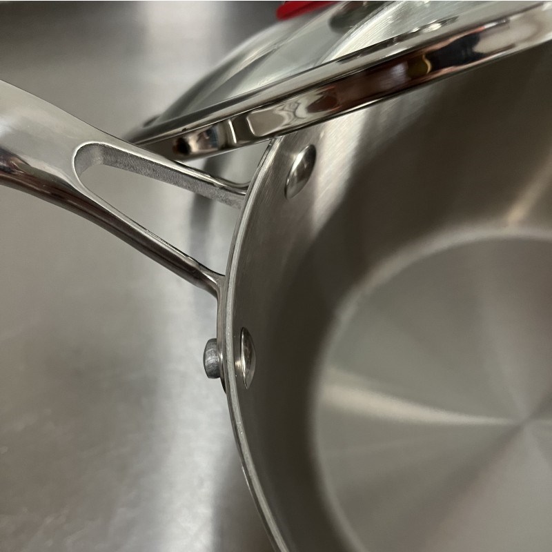 超厚3.0三层钢奶锅304不锈钢煮锅小锅汤锅煮面L煮粥锅16cm18cm家