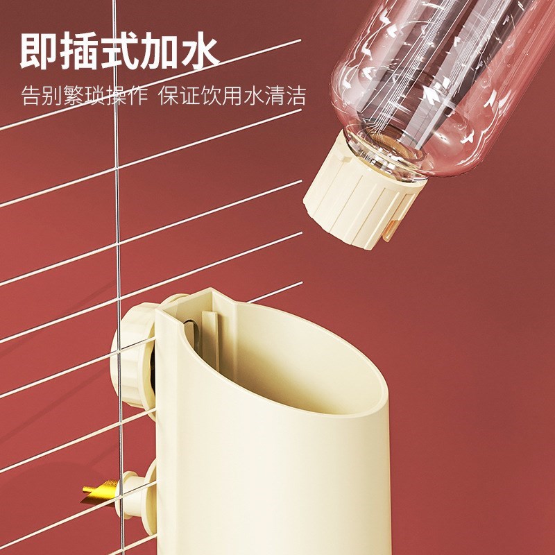 小宠仓鼠b悬挂式饮水器用品兔子龙猫大中J小鸟类鹦鹉撞针水壶大容