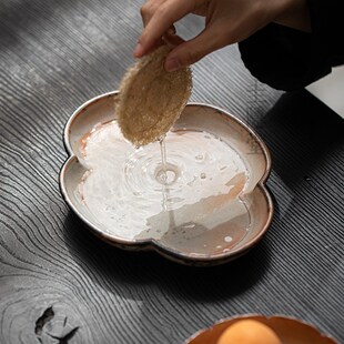 玉溪新野陶d窑成件陶瓷壶架家用复古干茶盘茶壶盘茶碟小茶几