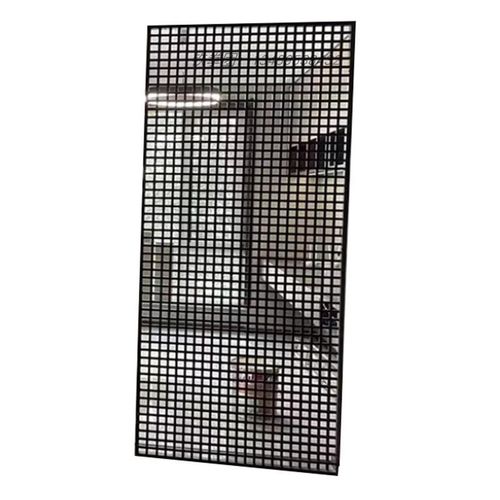 简约铁艺百叶格栅隔断墙办公室展厅酒店镂空隔栅客厅X卧室格子屏