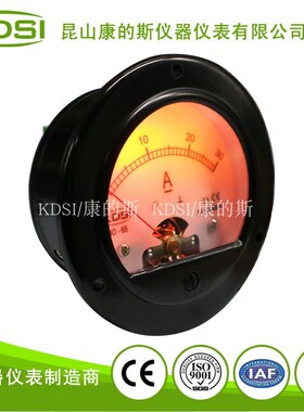 供应 指针式直g流电流表BO-65 DC50mV 30A黄色背光表 电压12V