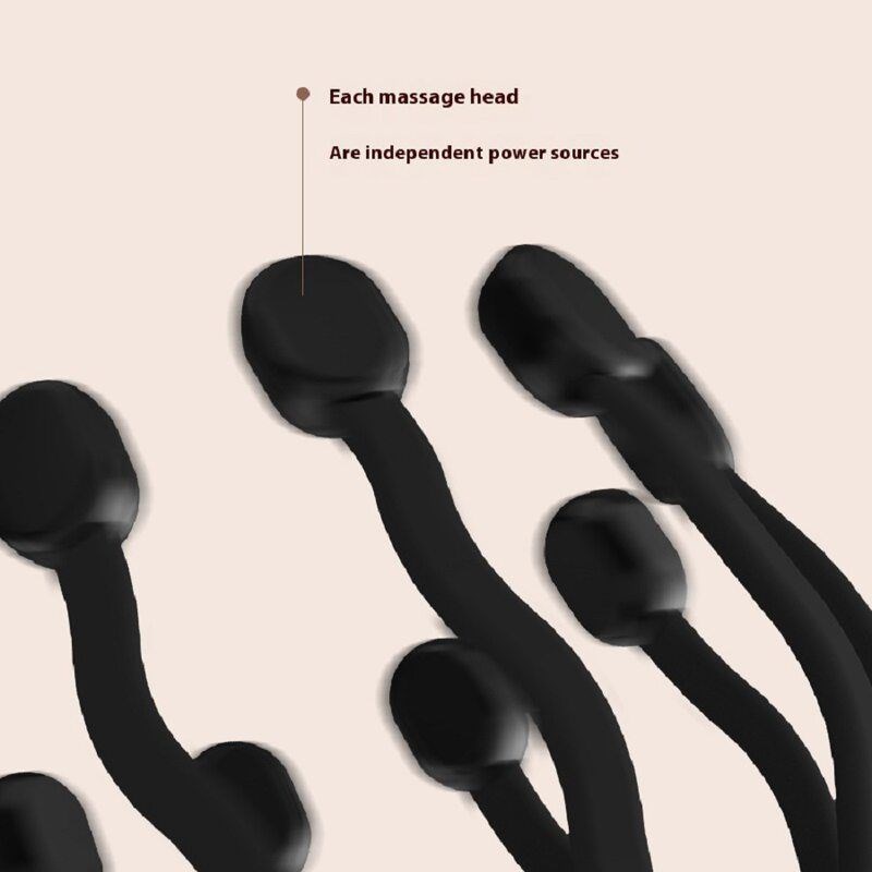 头部按摩器电动爪鱼智能头皮按z摩仪头疼理疗放松神器经络疏通仪