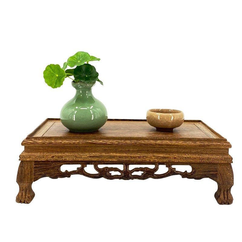 红木鸡翅木实木l质长方形雕刻工艺花盆花瓶奇石摆件托架底座,家居饰品,根雕,淘宝优惠券,粉丝福利购,淘宝优惠卷