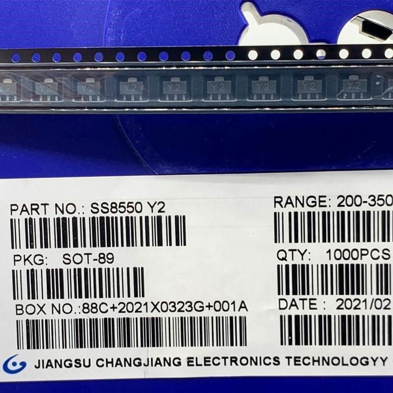 贴片三极管SS8050 Y1 SS8550 yY2 SOT89 1.5A/25V大电流晶体管NPN