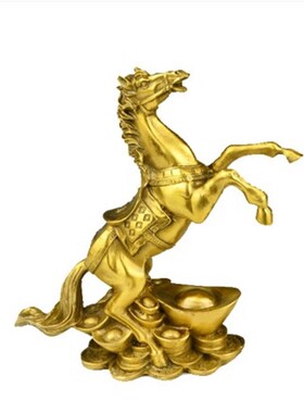 开运纯铜马上发财摆件铜马摆件招财D旺财事业W办公室风水饰
