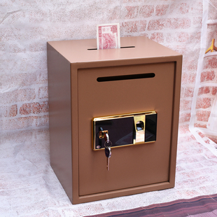精品投币指纹双锁i小型家用保险箱机械收银办公保险柜保管柜35