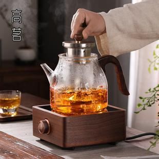 天久钛合金玻璃煮茶器耐高u温电陶炉磁吸茶水分离泡茶壶家用大容