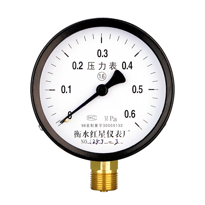 压力表y100水压表气压管道0.6/1/1.6/2.5/4/6/10/16/25/40/60mpa