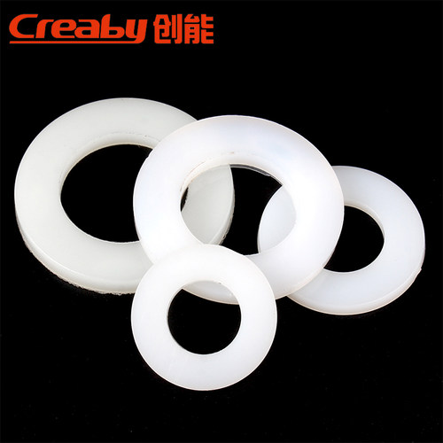 加大尼龙平垫圈塑料垫圈绝缘塑胶圆形加厚垫片M3/M4M5M6M8M10M12