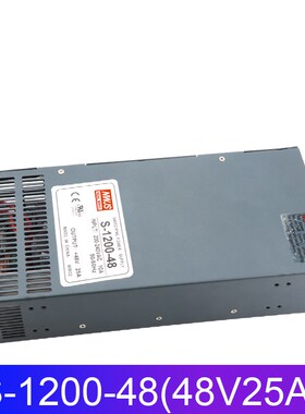 明伟大功率电源型号S-1200-24V50A 12V100A 36V33A 48V24A 60V20A