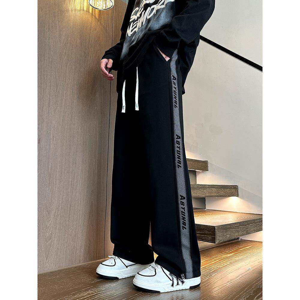 春秋款休闲长裤子男孩青少年学生帅气运动裤大童男装纯棉直筒卫裤