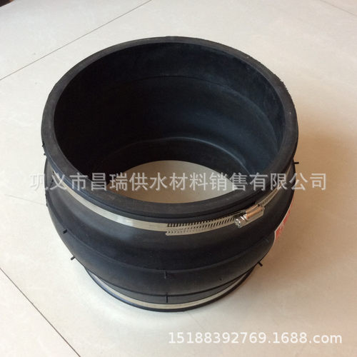 卡箍式橡胶接头 不锈钢卡箍橡胶柔性接头 PVC管橡胶软连接DN65/76